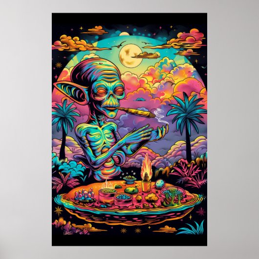 エイリアンサイケデリック喫煙a共同ポスター ポスター (正面)