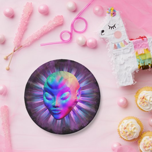 エイリアンサイケデリック瞑想 ペーパープレート (パーティー)