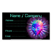 エイリアンサイケデリック瞑想 マグネット名刺 (正面)