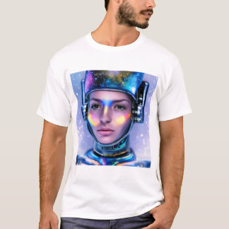 エイリアンサイボーグ宇宙女性 Tシャツ