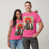 エイリアンサムライUfo日本のヴィンテージグラフィック浮世絵 Tシャツ (ユニセックス)