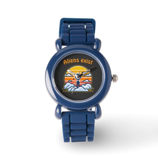 エイリアンサンセットエステティック | SFエイリアン夕日 腕時計 (正面)