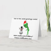 エイリアンサンタクリスマスオーナメントグリーティングカード シーズンカード (裏面)