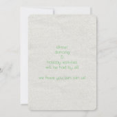 エイリアンサンタホリーリースアースリングホリデーパーティ 招待状 (裏面)