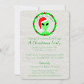 エイリアンサンタホリーリースアースリングホリデーパーティ 招待状 (正面)