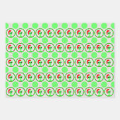 エイリアンサンタホリーリースクリスマスアソートメント ラッピングペーパーシート (正面3)