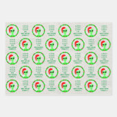 エイリアンサンタホリーリースクリスマスアソートメント ラッピングペーパーシート (正面2)