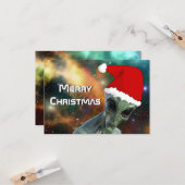エイリアンサンタ・メリークリスマス・パーソナライズズ カード (正面/裏面インサイチュ)