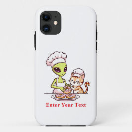 エイリアンシェフキャットドーナツかわいいデザイン iPhone 11 ケース