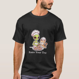エイリアンシェフキャットドーナツかわいいデザイン Tシャツ