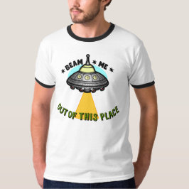 エイリアンシップビーム メンズ ベーシック リンガー Tシャツ