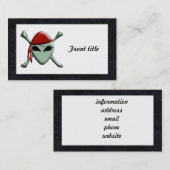 エイリアンジョリーロジャー付き/星付き背景 名刺 (正面/裏面)