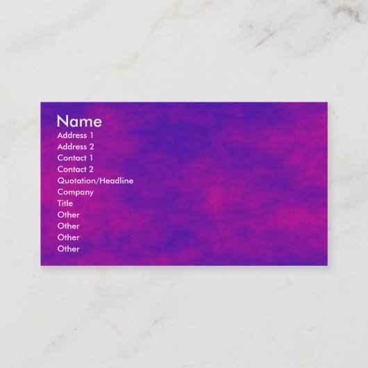 エイリアンスカイII 名刺 (正面)