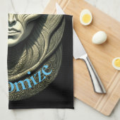 エイリアンスカルヘッドサンダー_コーブ キッチンタオル (四つ折り)