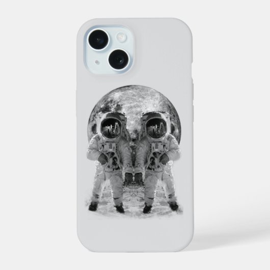 エイリアンスカル宇宙飛行士 iPhone 15ケース (裏面)