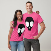 エイリアンスカル – 反転 – アウトラインなし Tシャツ (ユニセックス)