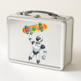 エイリアンスケートボードの起源 グレッグ ロボット キッズ メタルランチボックス