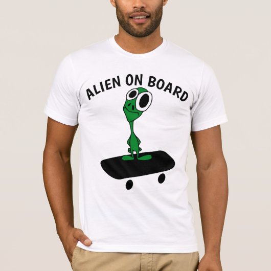エイリアンスケートボードTシャツ Tシャツ (正面)