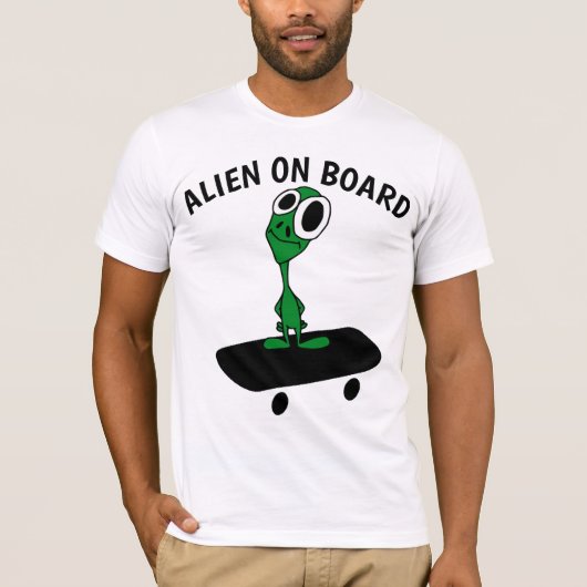 エイリアンスケートボードTシャツ Tシャツ (正面)