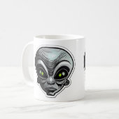 エイリアンステッカークラシックアートMUG, 11oz コーヒーマグカップ (正面左)