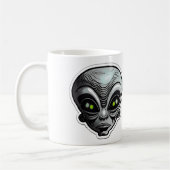 エイリアンステッカークラシックアートMUG, 11oz コーヒーマグカップ (左)