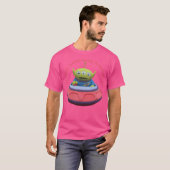 エイリアンスワーリングソーサーズライドデザイン Tシャツ (正面フル)