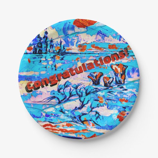 エイリアンソルトレイクと遠い都市おめでとう ペーパープレート (正面)