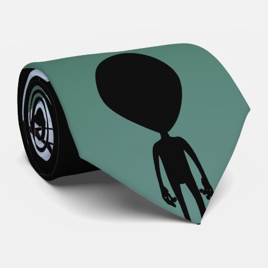 エイリアンタイズギフトグレーエイリアンネクタイエイリアンアートギフト ネクタイ (ロール)