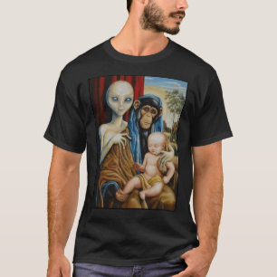 エイリアンチンプベビー宗教共クラシック謀T-Shi Tシャツ