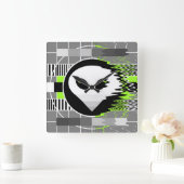 エイリアンテレビの時計の正方形 スクエア壁時計 (ホーム)