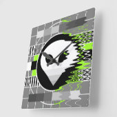 エイリアンテレビの時計の正方形 スクエア壁時計 (傾斜)