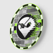 エイリアンテレビの時計周り ラージ壁時計 (傾斜)