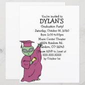 エイリアンテーマ卒業パーティチラシ招待状 (正面/裏面)