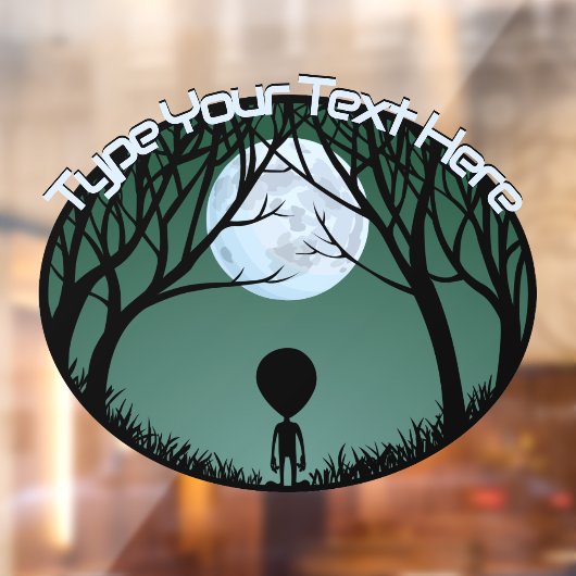 エイリアンデカールカスタムキュートエイリアングレイ窓貼り ウィンドウサイン (シート2)