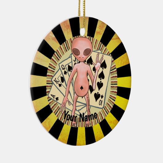 エイリアントランプのポーカーオーナメント セラミックオーナメント (右)