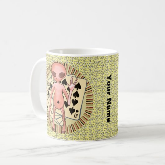 エイリアントランプのポーカーマグカップ コーヒーマグカップ (正面左)