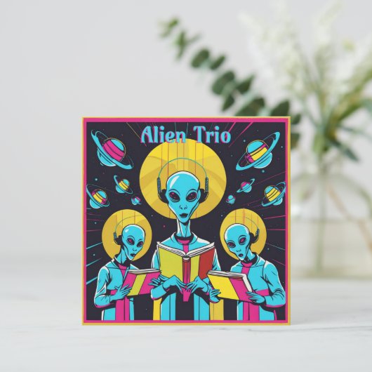 エイリアントリオ – 3人のエイリアン歌手のグループ シーズンカード (スタンド正面)