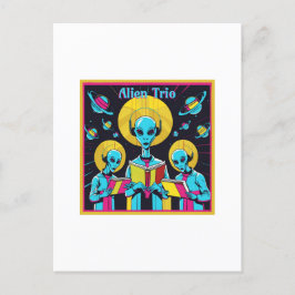 エイリアントリオ – 3人のエイリアン歌手のグループ ポストカード