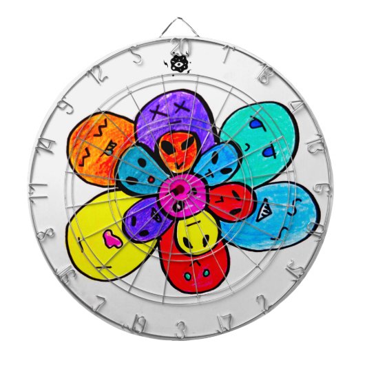 エイリアントリップ(幻覚体験)のような花 ダーツボード (正面)