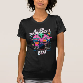 エイリアンドラマーのビートTシャツ – ファンキーエイリアングラフィック Tシャツ