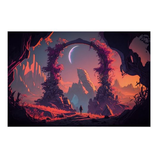 エイリアンネオン風景 ポスター (正面)