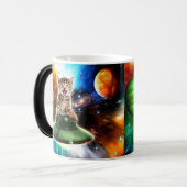 エイリアンネコufoソーサー モーフィングマグカップ (正面左)