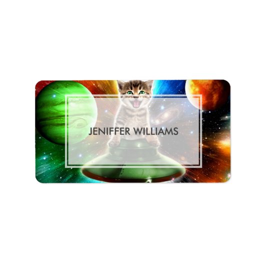 エイリアンネコufoソーサー ラベル (正面)