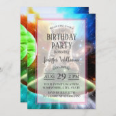 エイリアンネコufoソーサー 招待状 (正面/裏面)