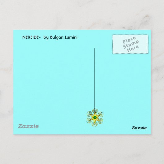 エイリアンネレイド/水のニンフ，ピンクのシーシェルSci-Fi ポストカード (裏面)