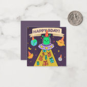 エイリアンハッピーバースデー ノートカード (正面/裏面インサイチュ)