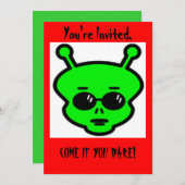 エイリアンハロウィーン招待状 招待状 (正面/裏面)