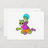 エイリアンハンドボール付きハンドボール選手 ポストカード (正面/裏面)