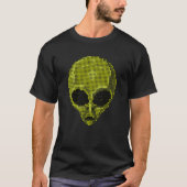エイリアンハーフトーンアート未来的Tシャツ Tシャツ (正面)