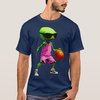 エイリアンバスケットボール/バスケットボール選手エイリアンT-Shir Tシャツ